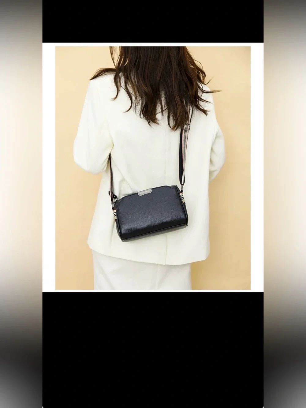 Women's Genuine Leather Crossbody Bag  in Khaki - Stylish Everyday Shoulder Bag
